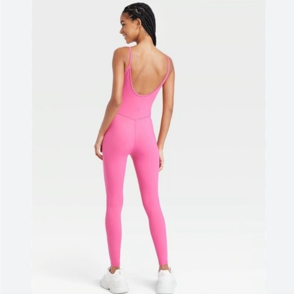 JoyLab Pants - JoyLab Standard Fit Pink Corset Fuchsia Jumpsuit